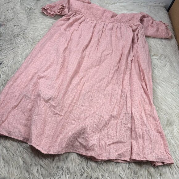 NWT Hayden Textured  Puff Sleeve Midi Dress - Picture 5 of 11